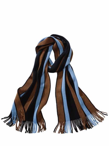 Gerade-Linien-Schal tabak/azur