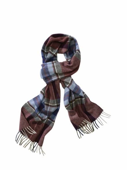 Zeitloser Kaschmir-Schal bordeaux-marine