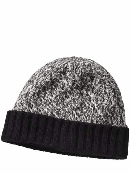 Unbunte Wollmütze granit/schiefer