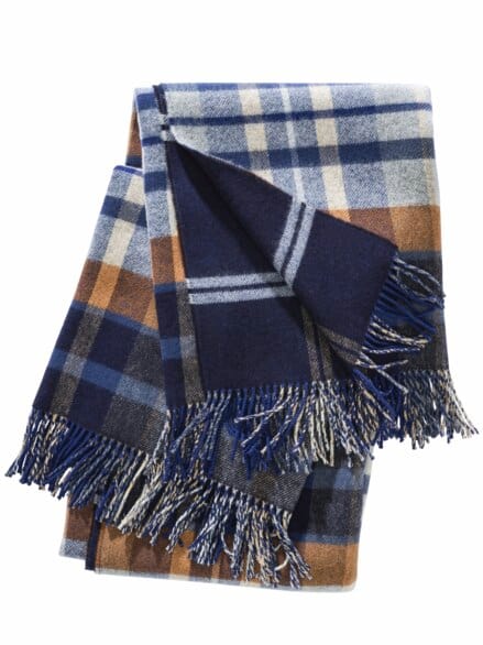 Liebhaber-Cabriodecke Karo camel/blau/weiß