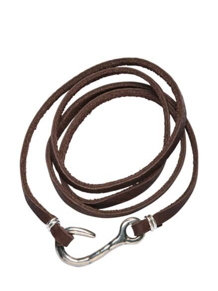 Haken-Wickelarmband lederbraun