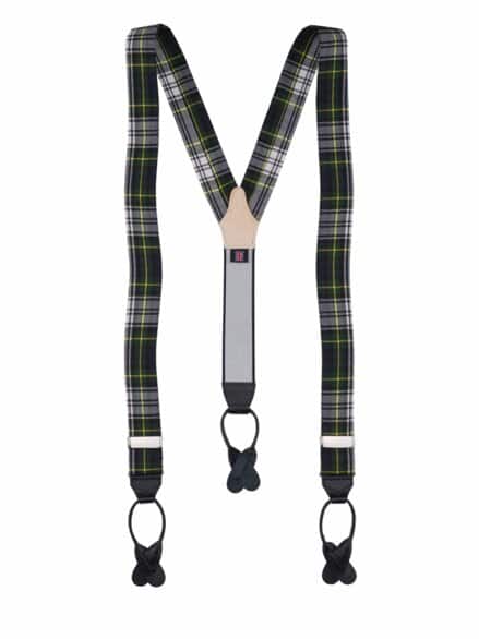 Tartan-Hosenträger grün