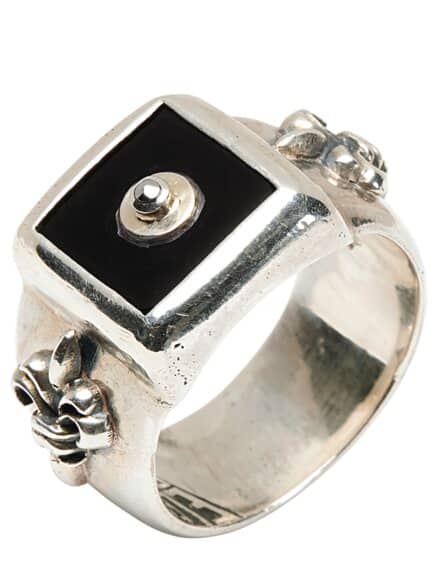 Meteorit-Ring silber