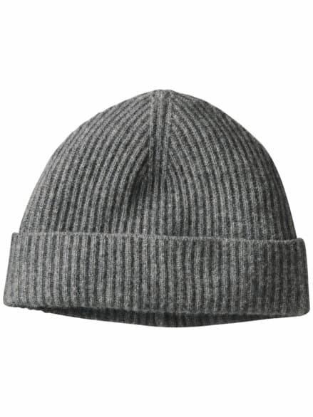 Luxusgut-Mütze grau-melange Luxusgut-Mütze grau-melange