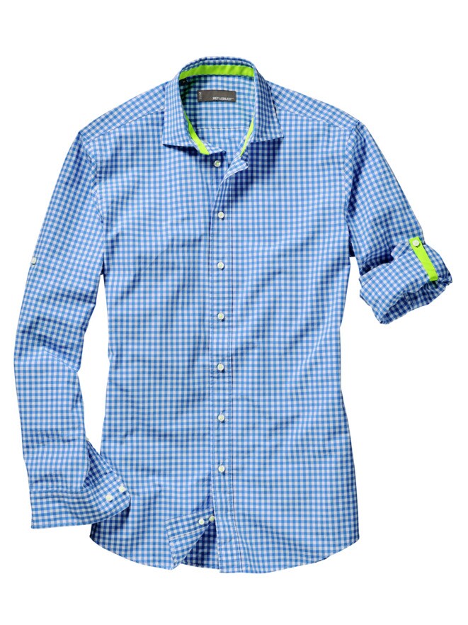 Neon-Krempelhemd Slim Fit Neon-Krempelhemd Slim Fit