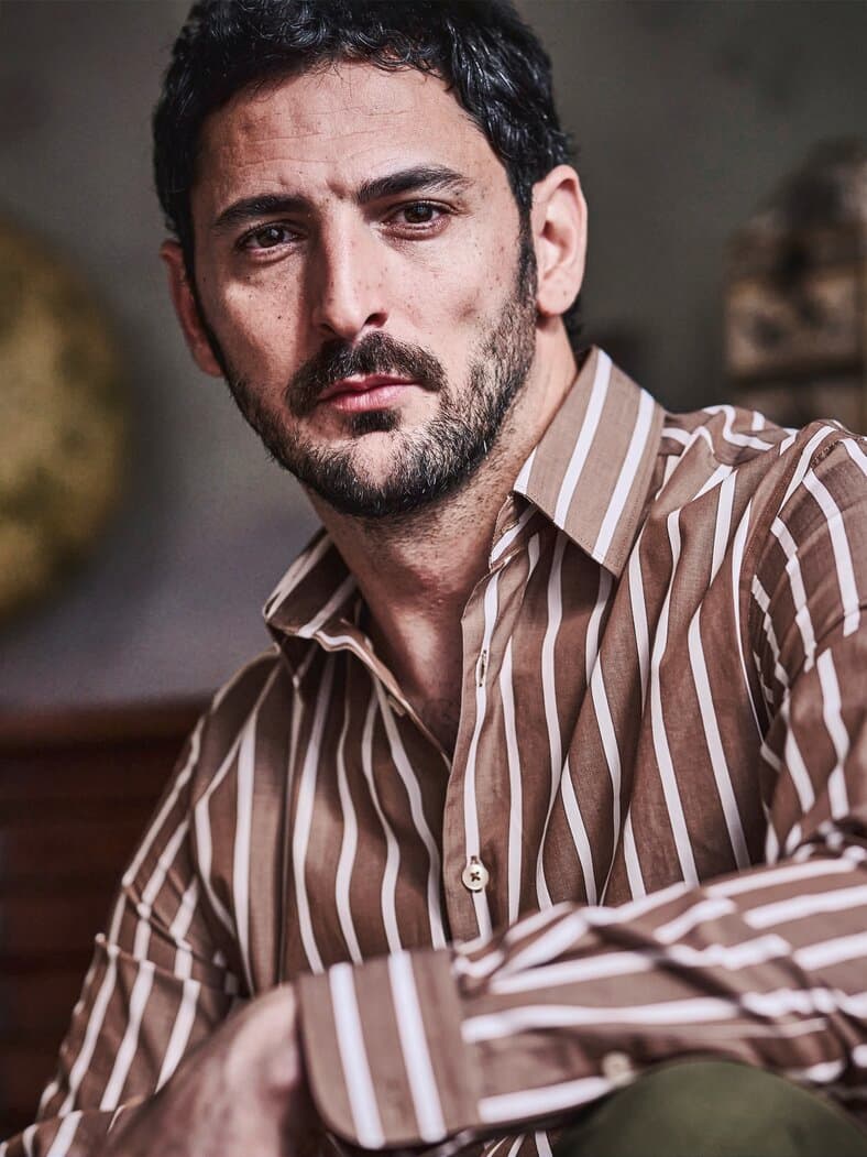 Potenzial-Hemd nougat-weiß