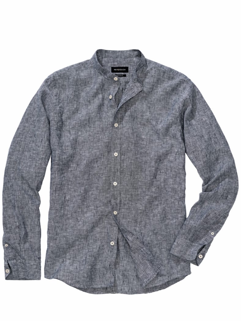Elementar-Leinenhemd grau