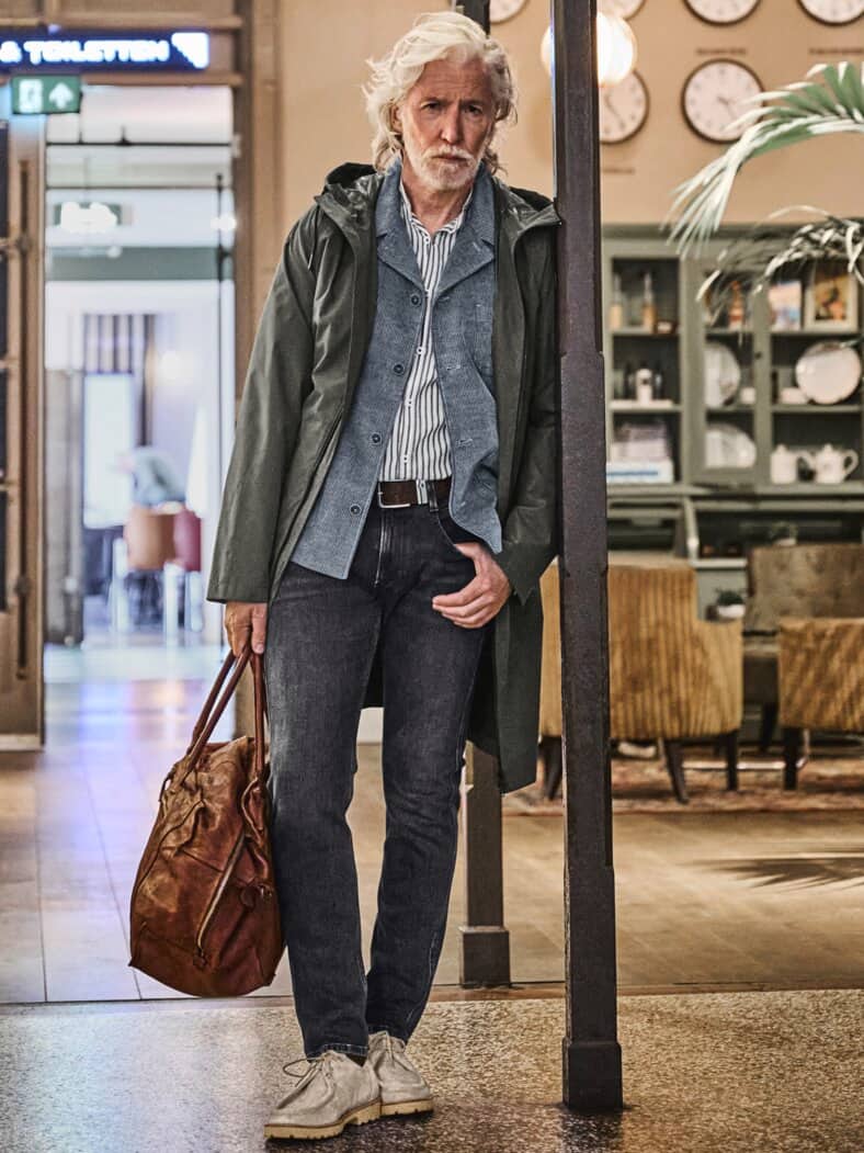 Freiraum-Streifenhemd horizontblau