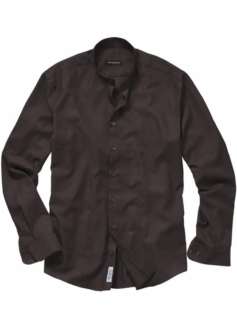 Standfest-Hemd espresso