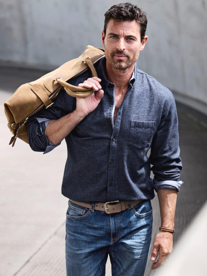 Denim-Look-Flanellhemd denim-blau