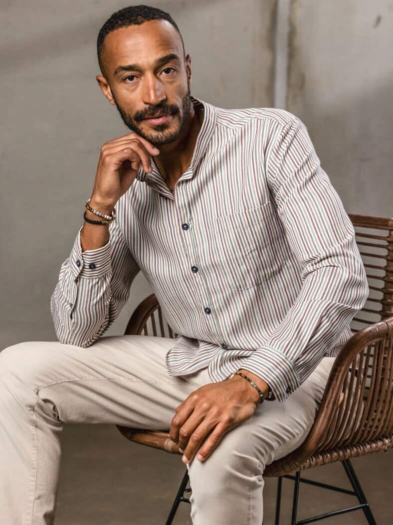 Basettis Streifenhemd rosso