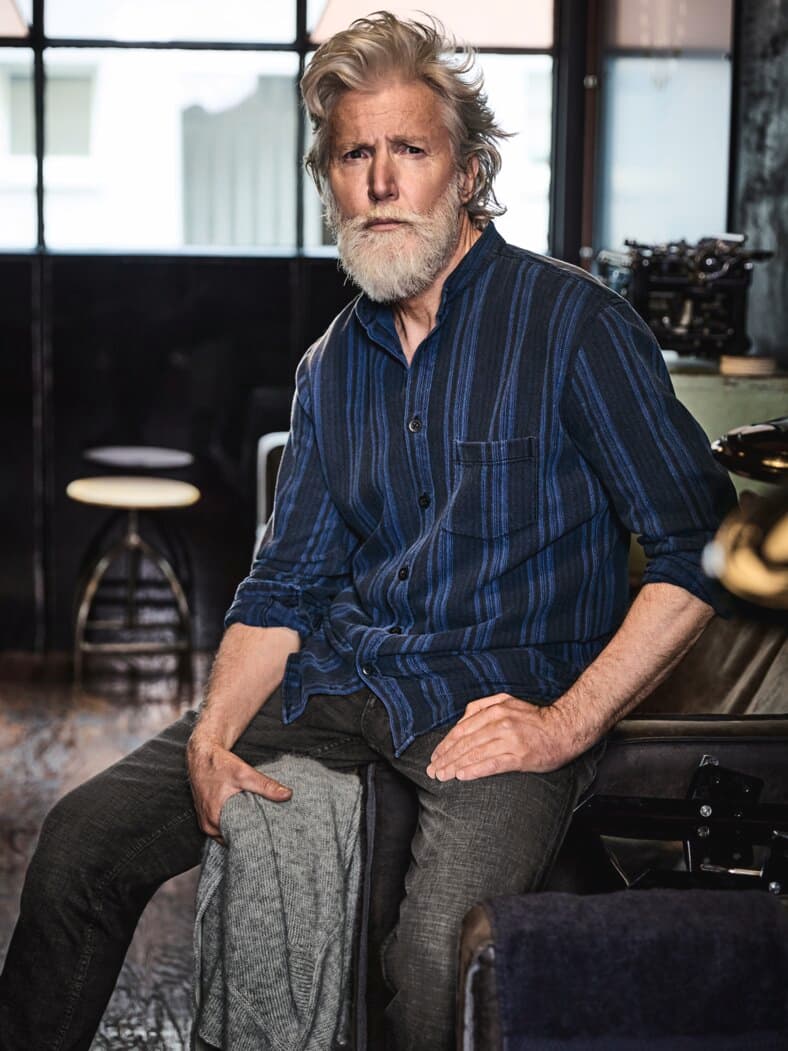 Standfestes Jeanshemd indigostreifen