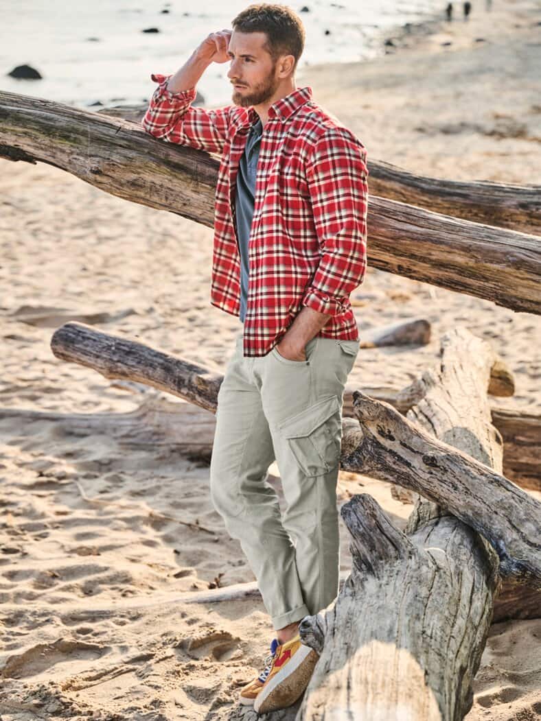 Signalkaro-Flanellhemd tartanrot