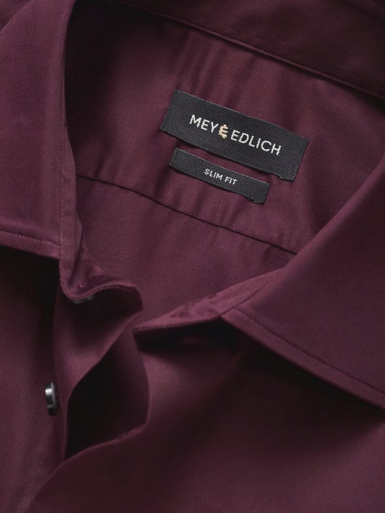 Satin-Hemd R.S.V.P. bordeaux