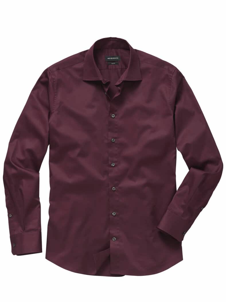 Satin-Hemd R.S.V.P. bordeaux