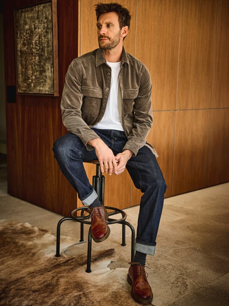 Cordhemd Deluxe baumrinde