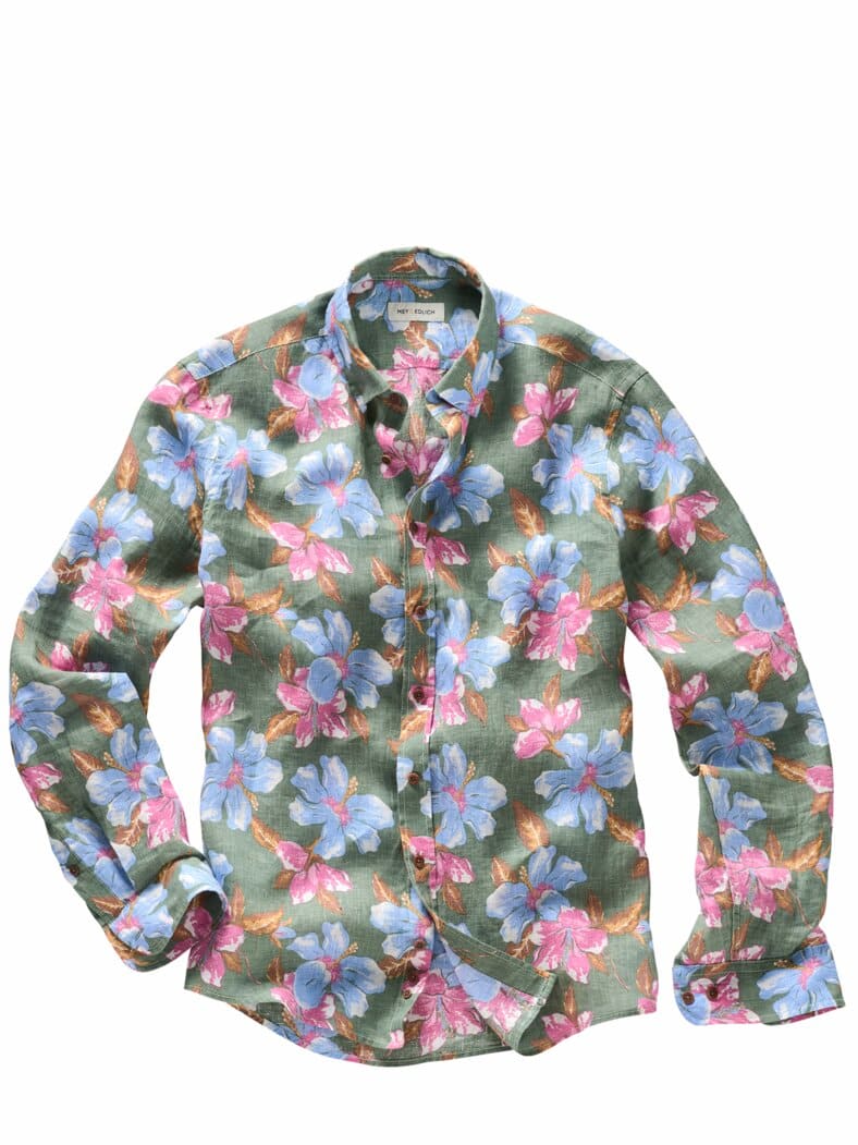 Lebenslust-Hemd hibiskus/grün