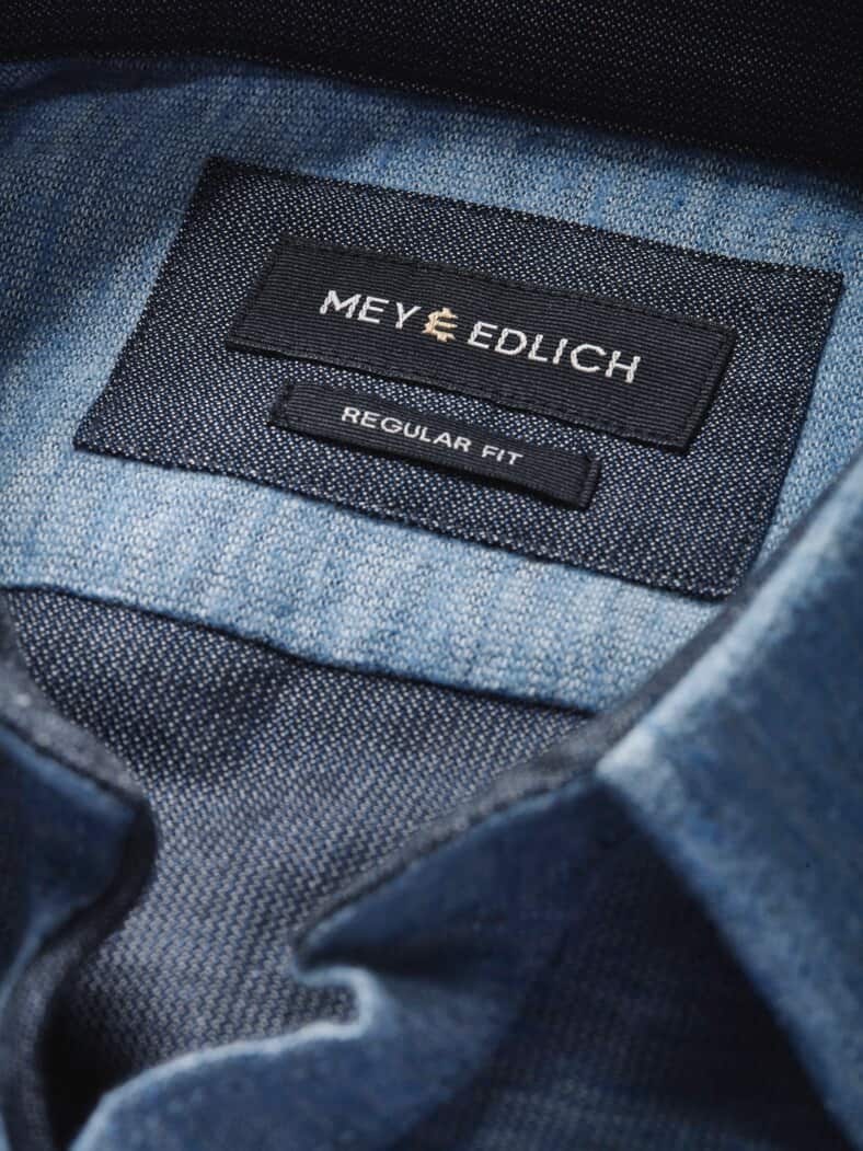 Melange-Hemd blau-melange