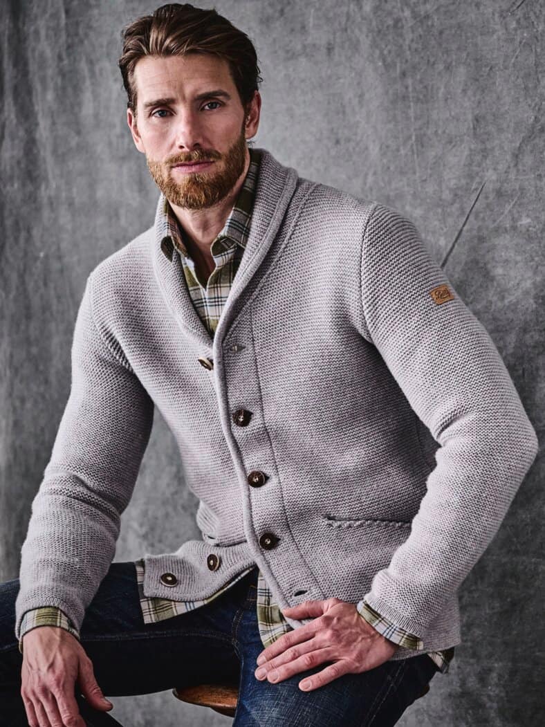 Großkariertes Flanellhemd oliv/denim