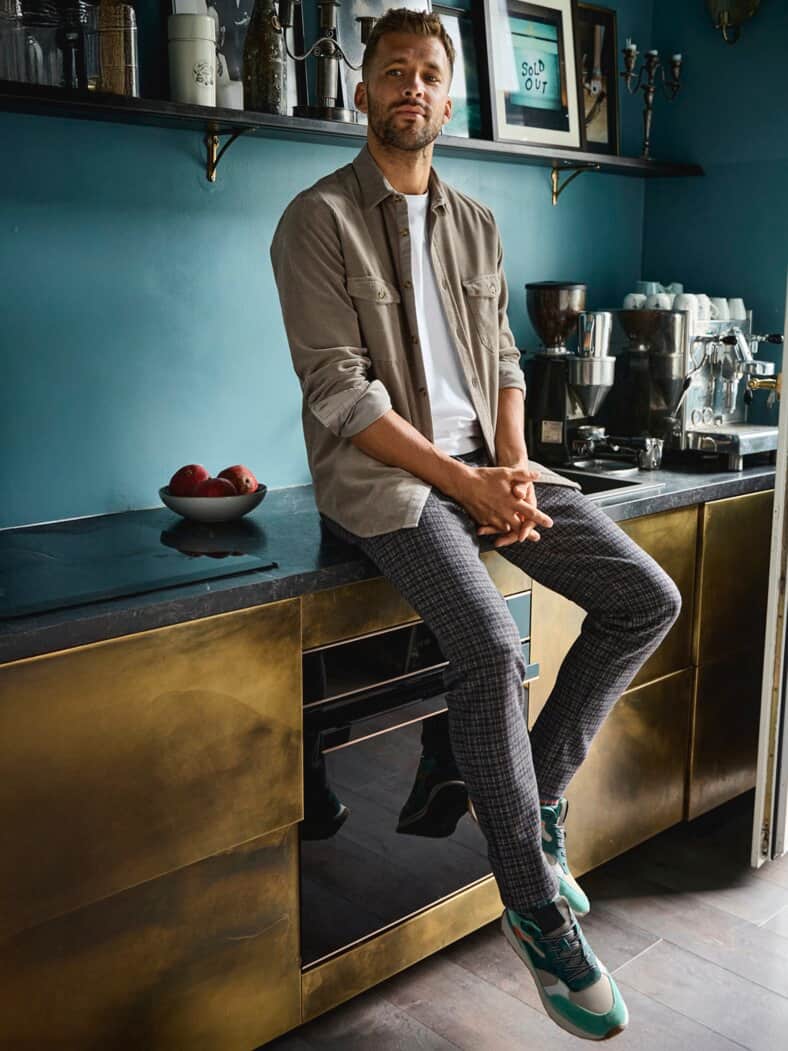 Samtrippen-Cordhemd fels