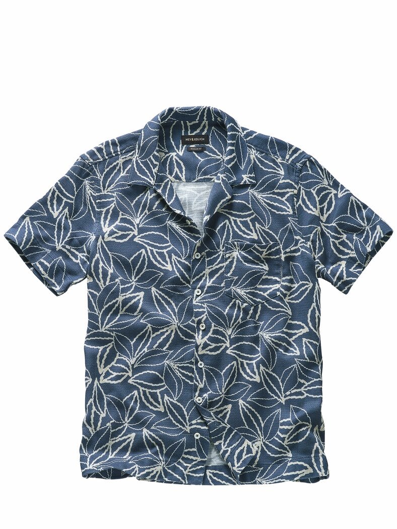 Stadtstrand-Blätterhemd resortblau