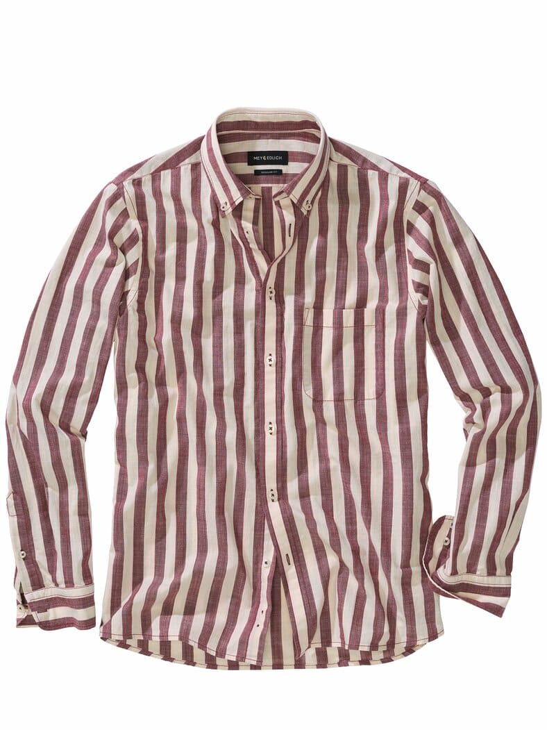 Statement-Streifenhemd pinotnoir/blanc