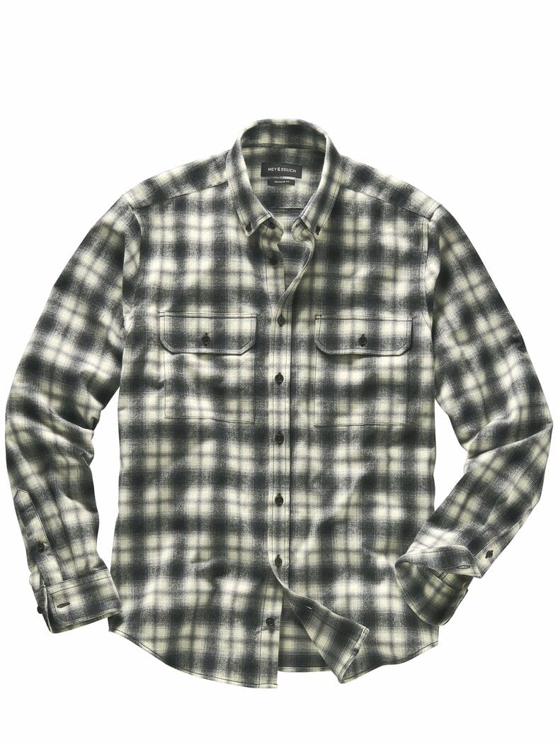 Schattenkaro-Overshirt salz/pfeffer
