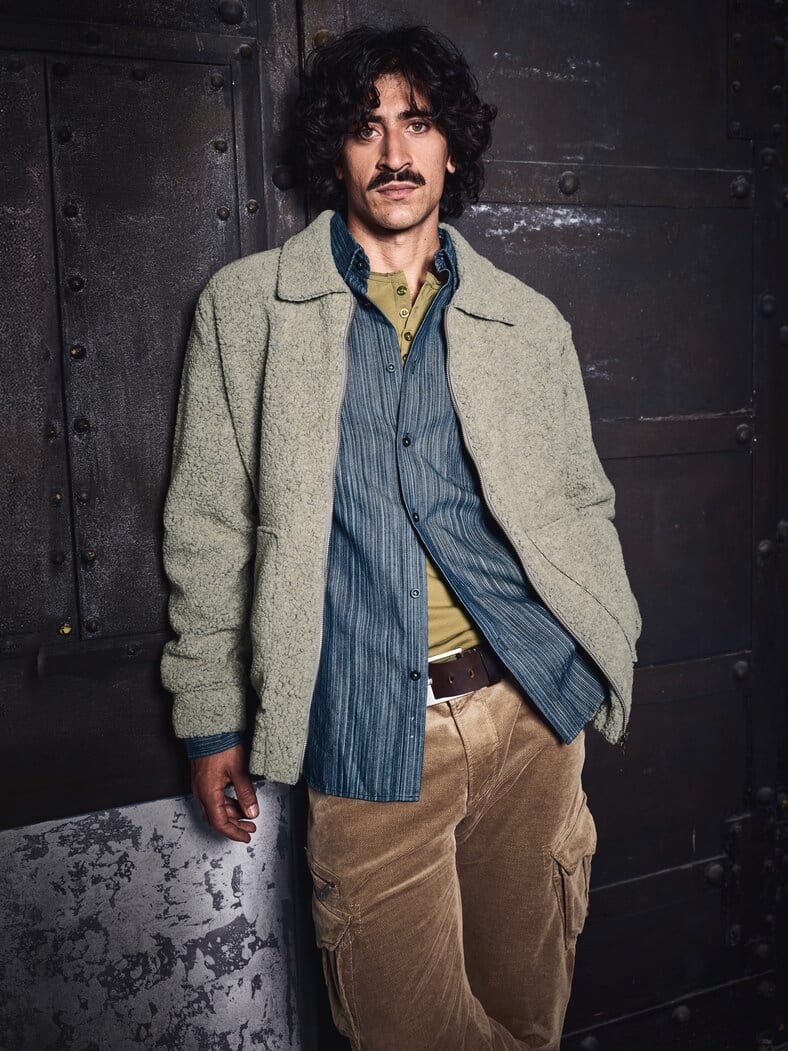 Strichcode-Jeanshemd denim