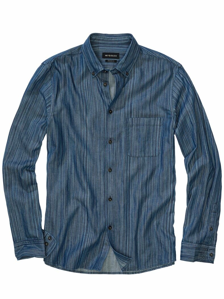 Strichcode-Jeanshemd denim
