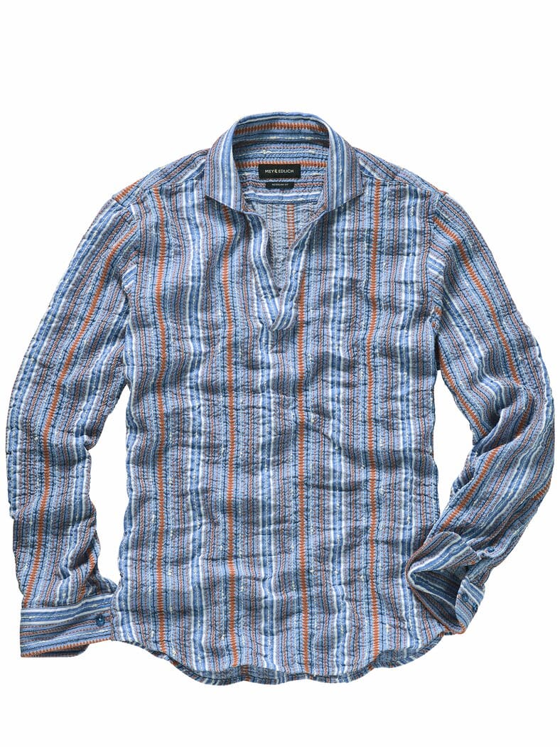 Italo-Schlupfhemd aqua/seestern