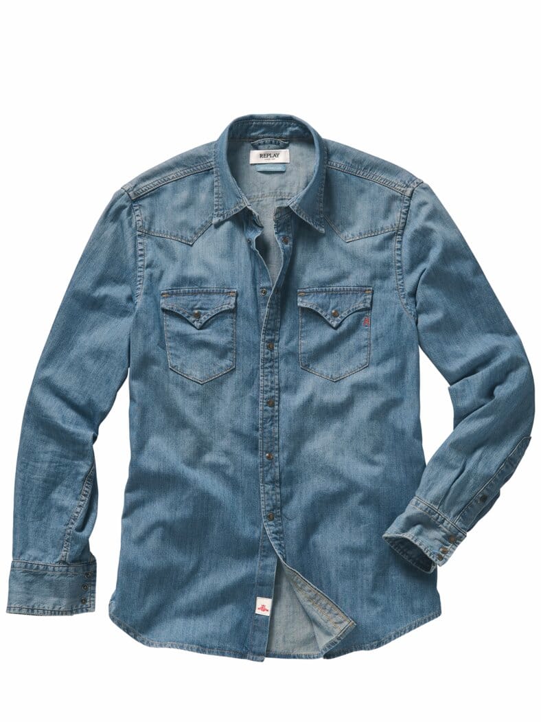 Western-Jeanshemd medium-denim
