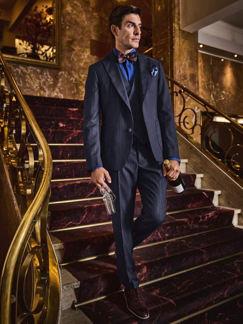 Prestige-Leinenhemd ultrablau