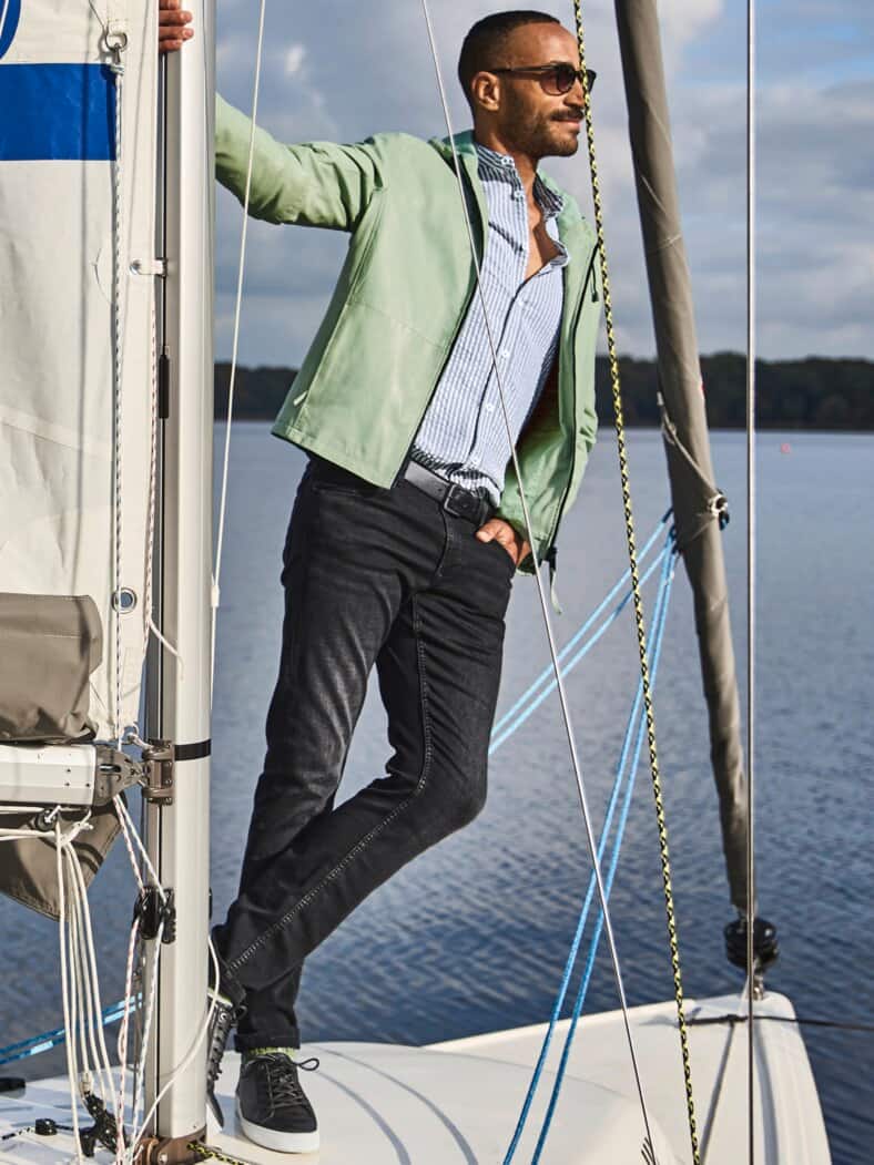 Shir o shekar-Hemd grünstreifen