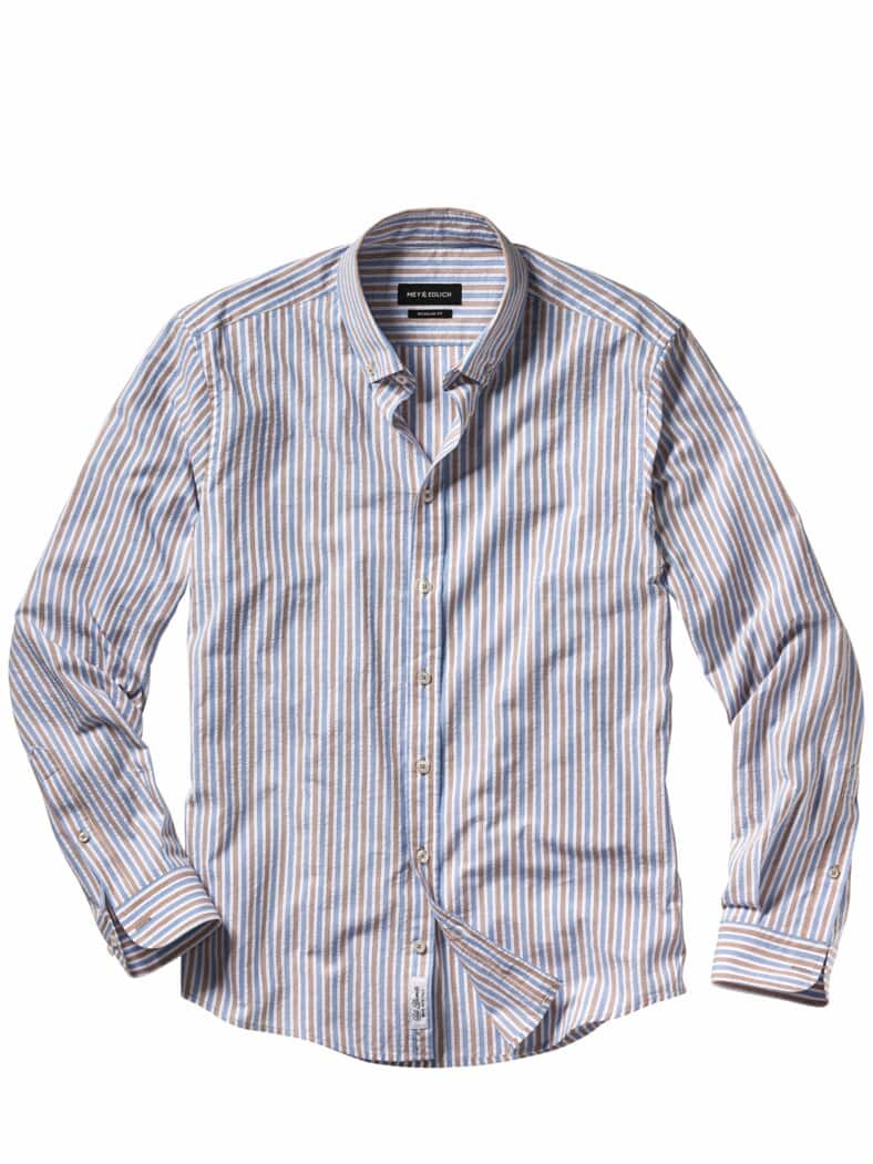 Business-As-Unusual-Shirt kaffee-streifen