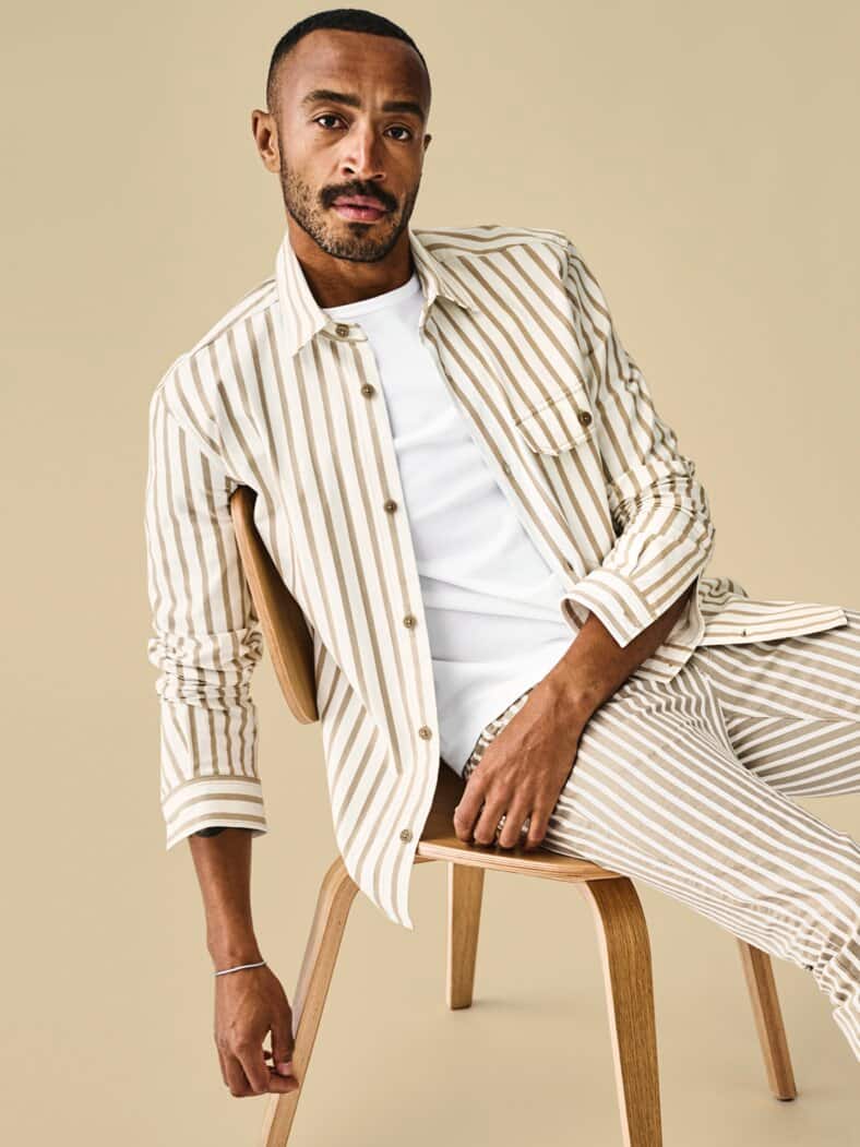 Weltoffen-Overshirt eierschale/muskat