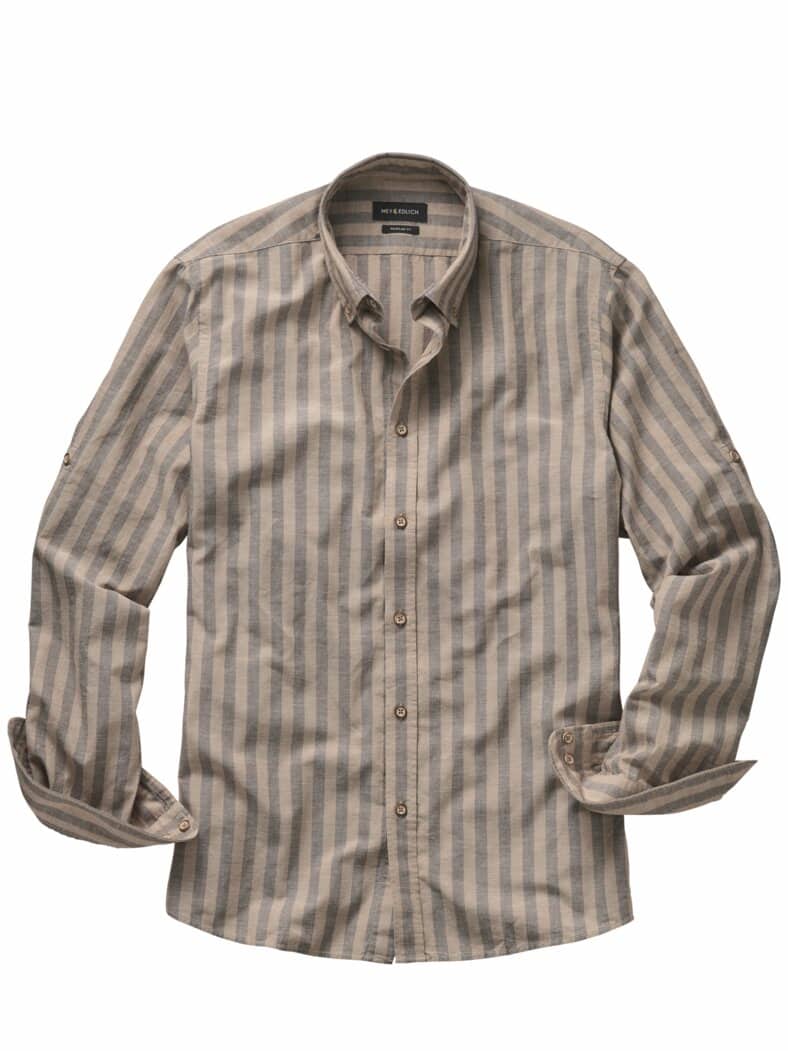 Evergreen-Streifenhemd cappuccino