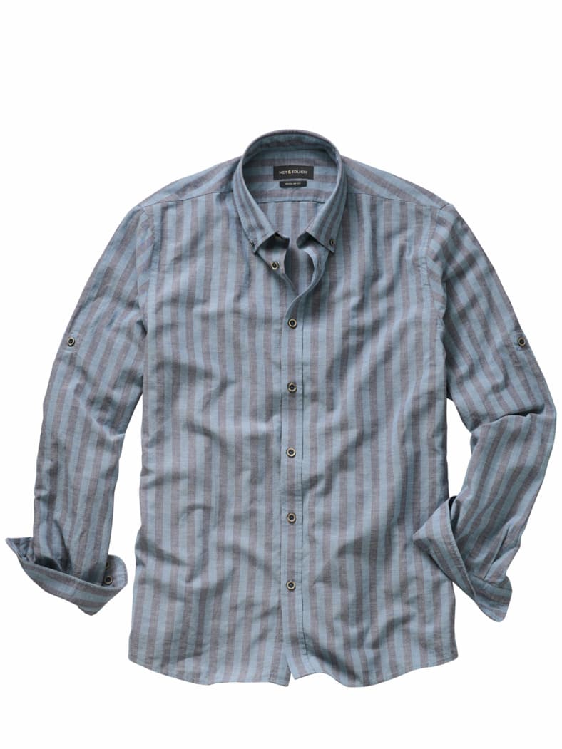 Evergreen-Streifenhemd blaubeereis