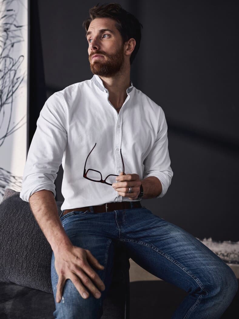 Protagonisten-Hemd reinweiß