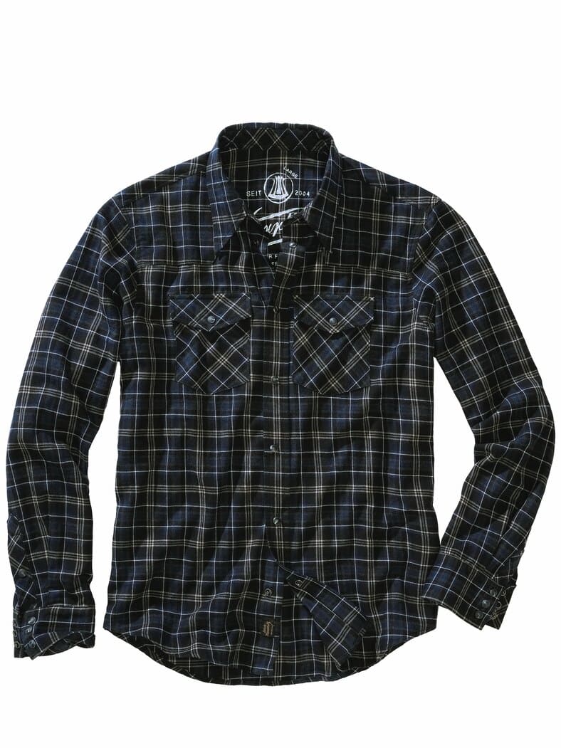 Flanellhemd Clint kohle/navy