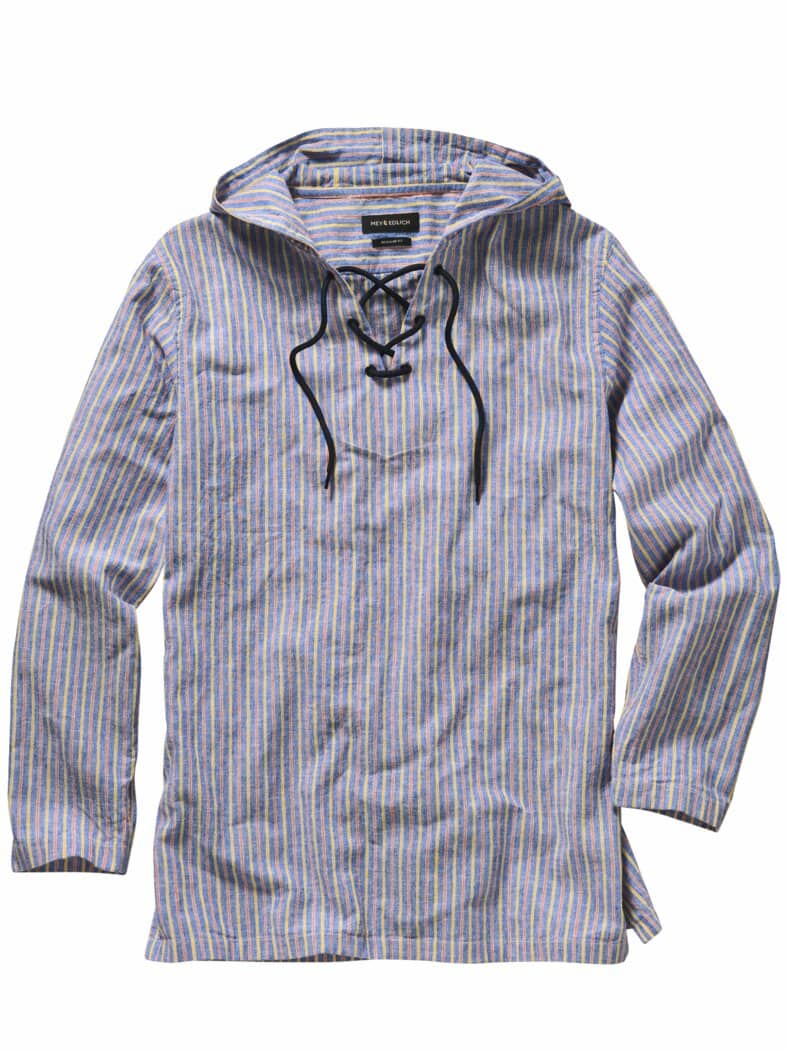 Stadtviertel-Hemd Streifen horizontblau
