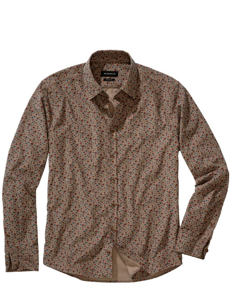Bodenbedecker-Hemd Print erdbraun