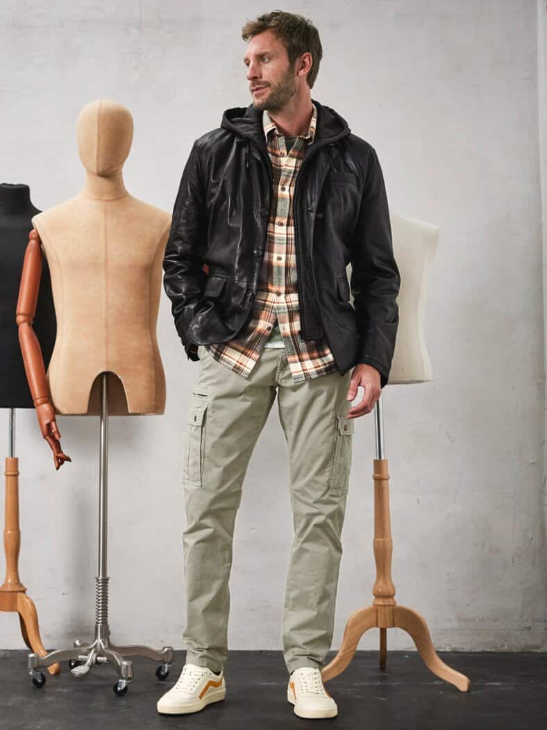 Treibgut-Hemd Karo holz