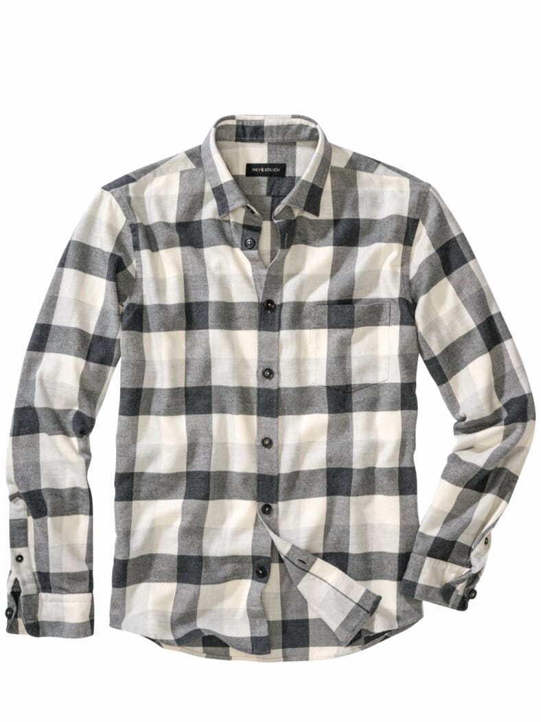 Graustufen-Flanellhemd Karo shades of grey