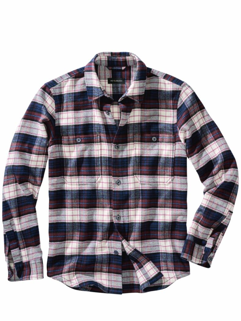 Beerenstarkes Flanellhemd Karo brombeere
