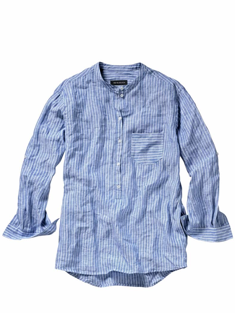 Fischerhemd Streifen blau/weiß