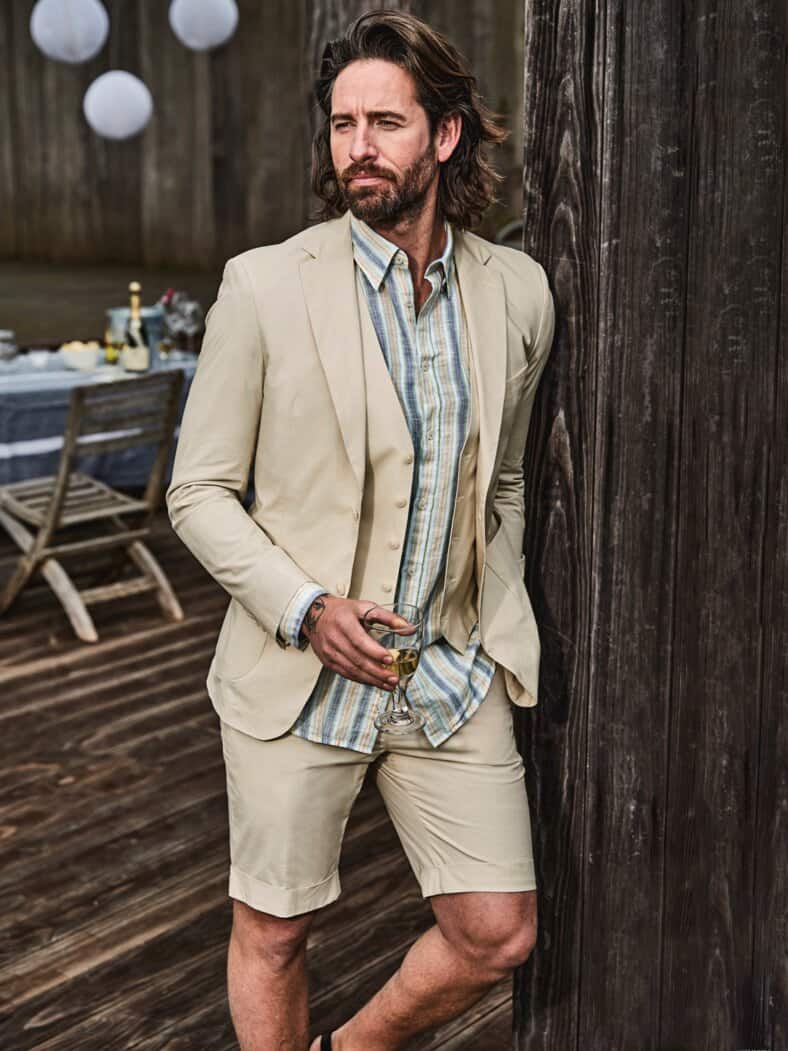 Sonnenschein-Hemd Streifen meer/sonne