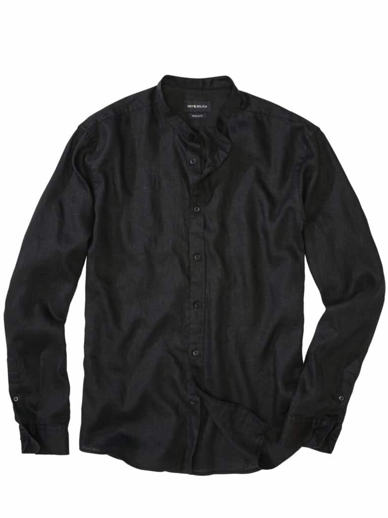 Elementar-Leinenhemd onyxschwarz