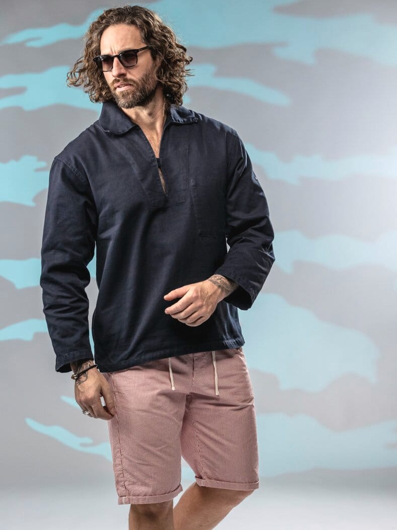 Bretonisches Schlupfhemd bretonisch blau