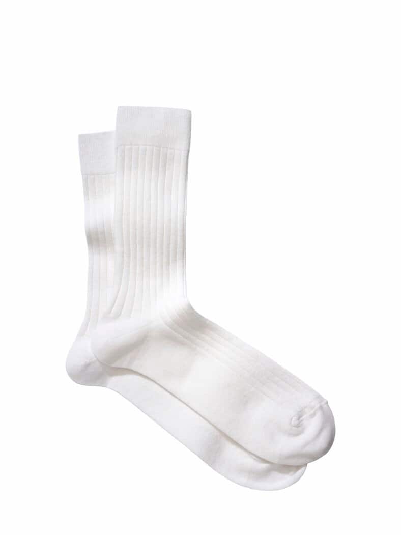 Geschäftige Ripp-Socke blendend weiß