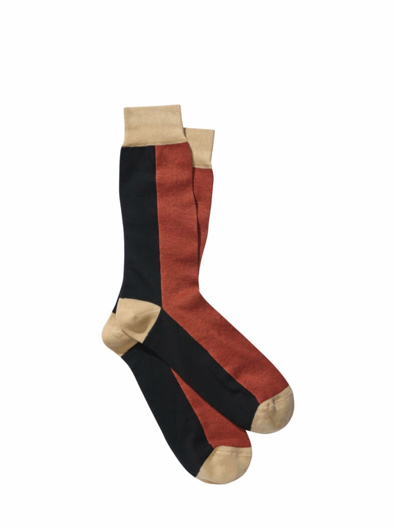 Mondrian-Socke herbstlaub